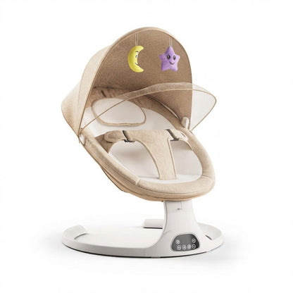 Moka BabySwing – Elektrische Babyschaukel mit 5 Schaukelstufen, Bluetooth-Musik & Timer
